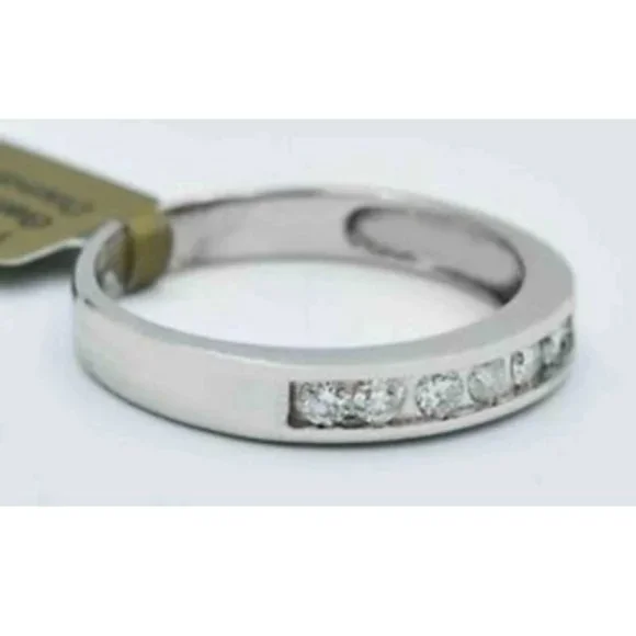 Genuine 0.50 Diamond Band Ring 14k White Gold